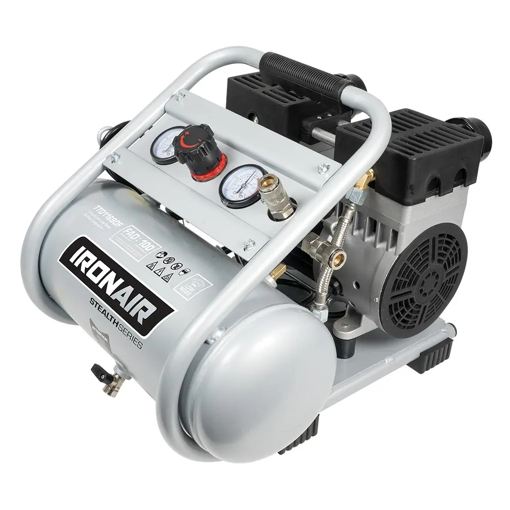 IRONAIR 8L 1.3HP Super Quiet Portable Direct Drive Compressor TTD1168OF