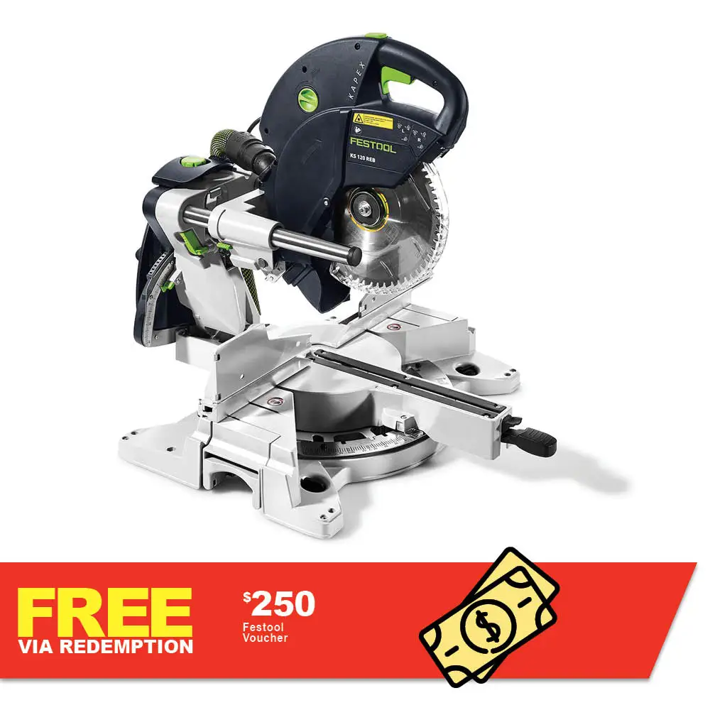 FESTOOL 260mm KS 120 R KAPEX Slide Compound Mitre Saw KS120REBUGSET 575850