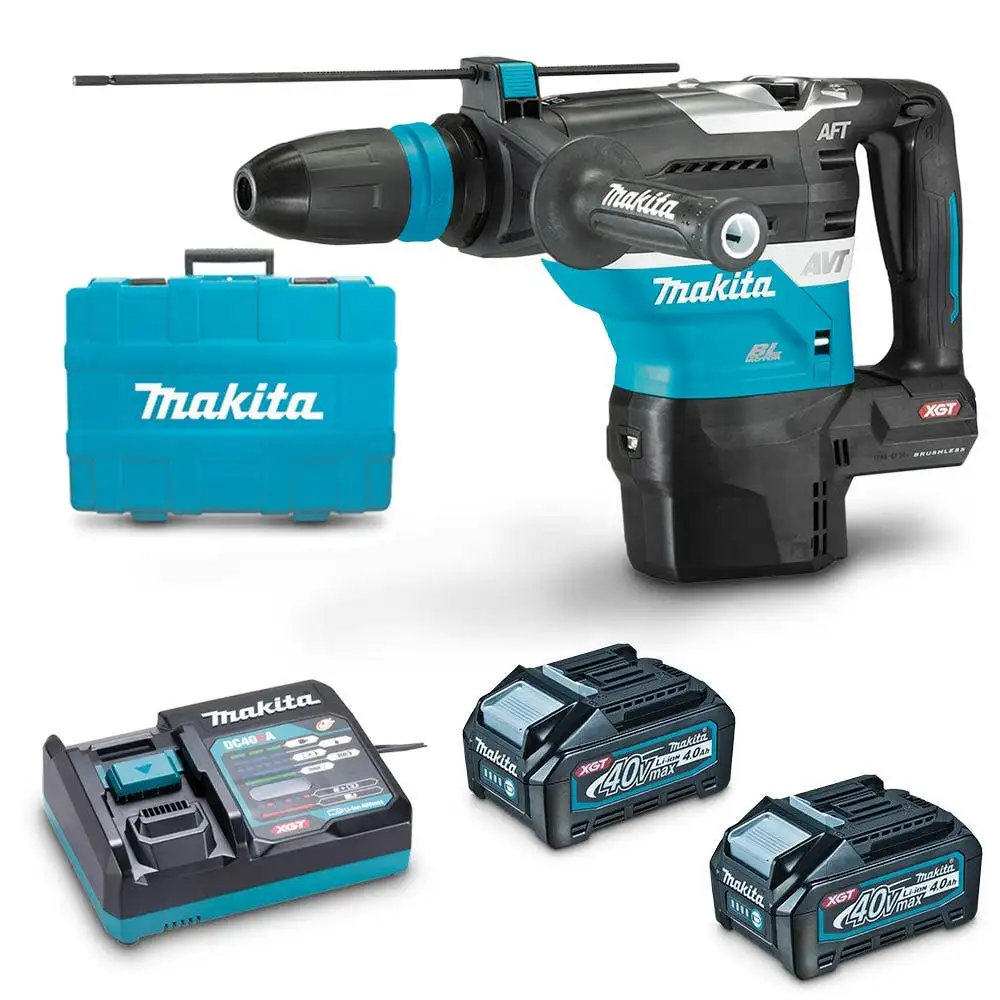 MAKITA 40V Max XGT Brushless 2 x 4.0Ah SDS Max Rotary Hammer Kit HR005GM201