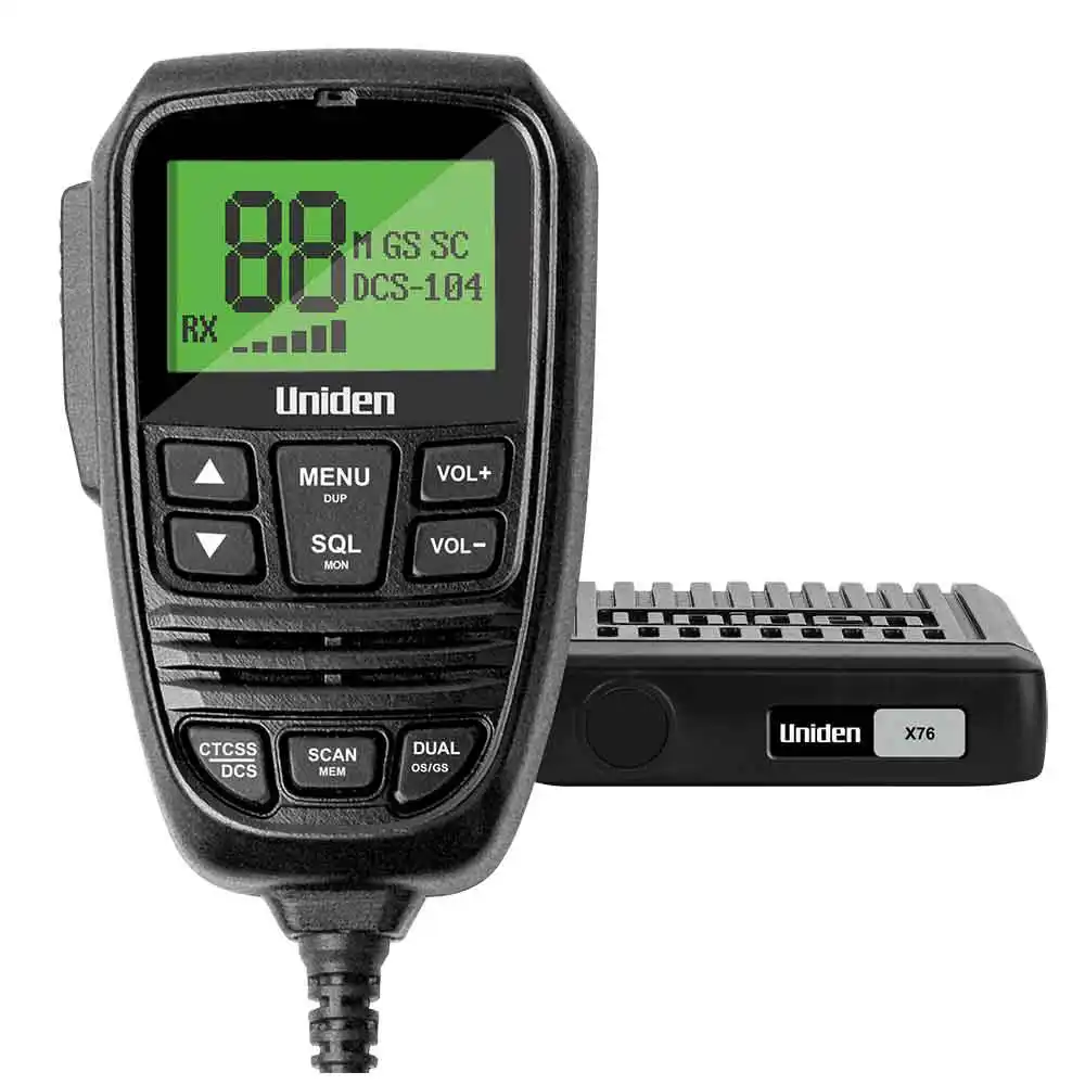 UNIDEN 80ch UHF Mobile CB Radio With Remote Speaker MIC X76