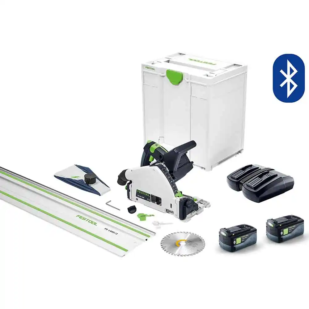 FESTOOL 18Vx2 Brushless 2 x 5.0Ah 160mm TSC 55K Plunge Saw Set F28110