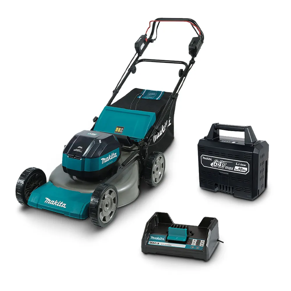MAKITA 64V Max Brushless 1 x 10.0Ah 530mm Lawn Mower Kit LM004JB103