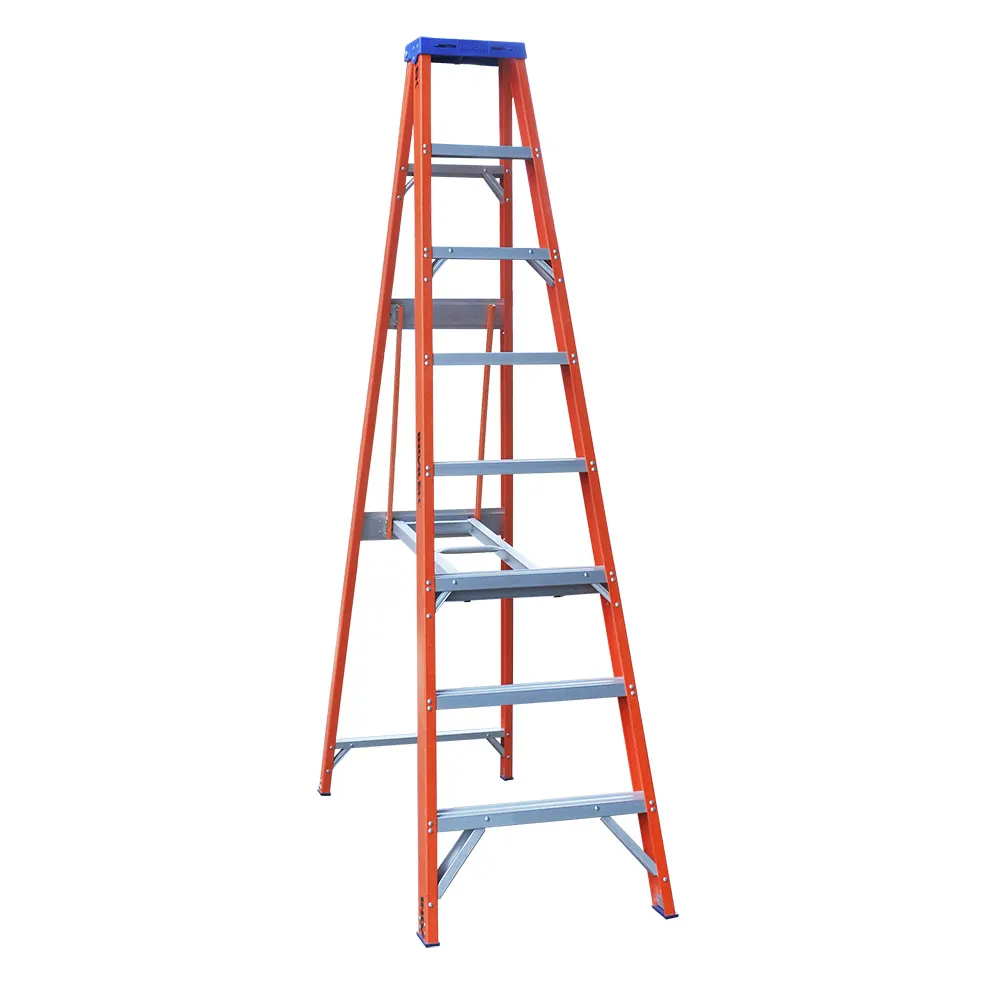 INDALEX 150kg Pro 2.4m Single Sided Fibreglass Step Ladder PROSF8