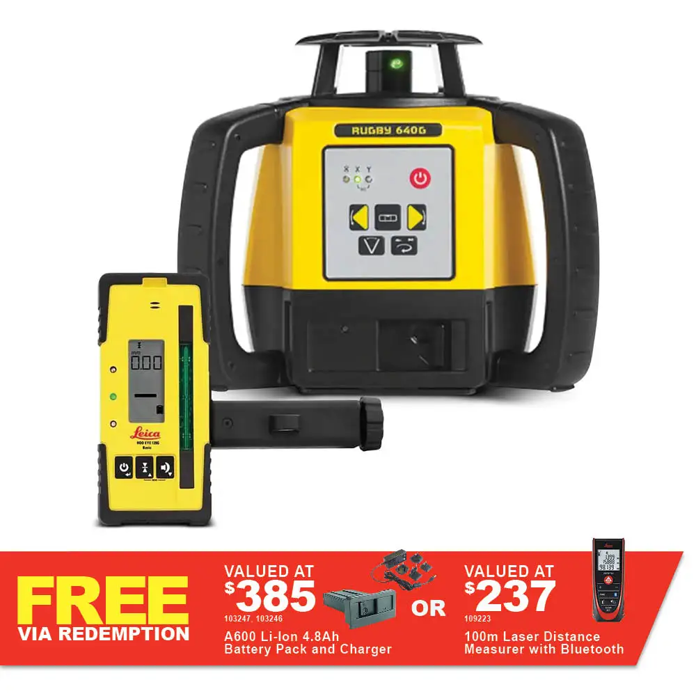 LEICA Green Beam Rotary Laser Level RUGBY 640 LG6011488