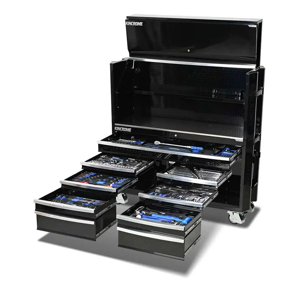 KINCROME 60" 12 Drawer Contour Trolley Tool Kit Black - 455 Piece K1969B