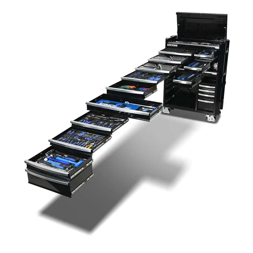 KINCROME 42" 17 Drawer Contour Workshop Tool Kit Black - 731 Piece K1959B