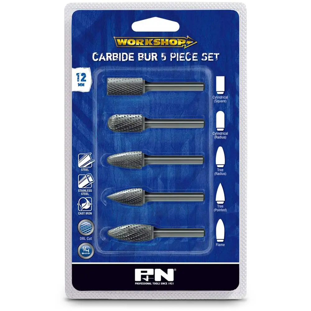 P&N WORKSHOP Carbide Burr Set - 5 Piece