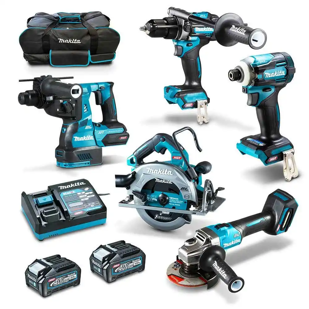 MAKITA 40V Max XGT Brushless 5 Piece 2 x 4.0Ah Combo Kit DK0144G502