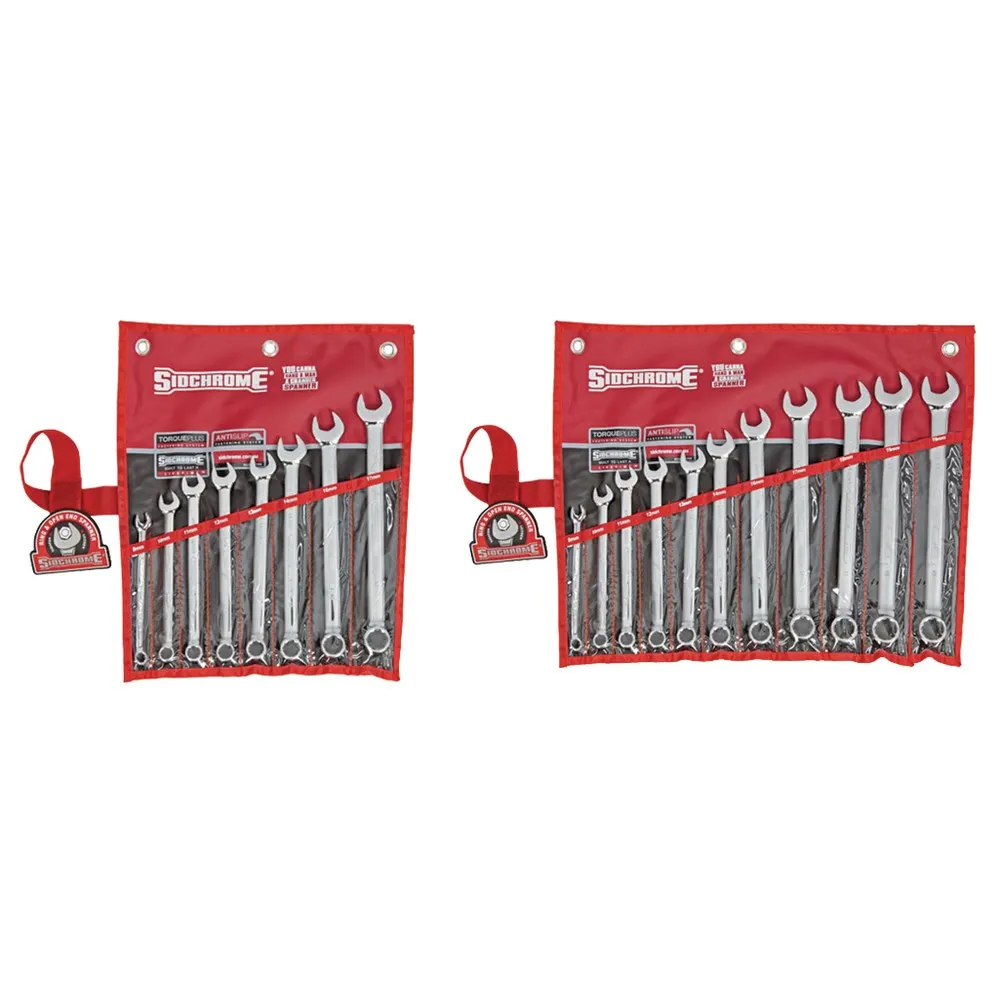 SIDCHROME 64 Piece AF/Metric Socket Set & 19 Piece Spanner Set SCMT19120SPNRBK