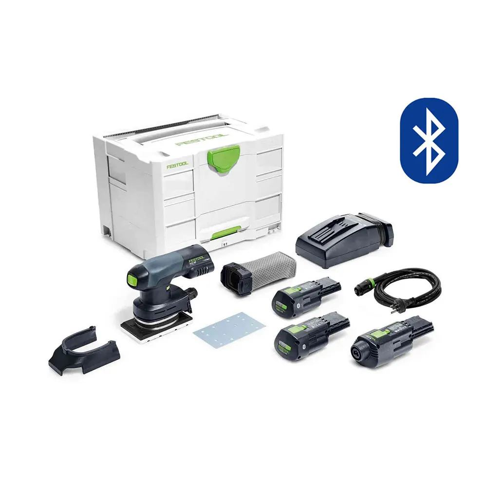 FESTOOL RTSC 400 18V 80mm x 133mm Cordless Orbital 1/4 Sheet Sander Bluetooth 3.0Ah Set in Systainer 578136