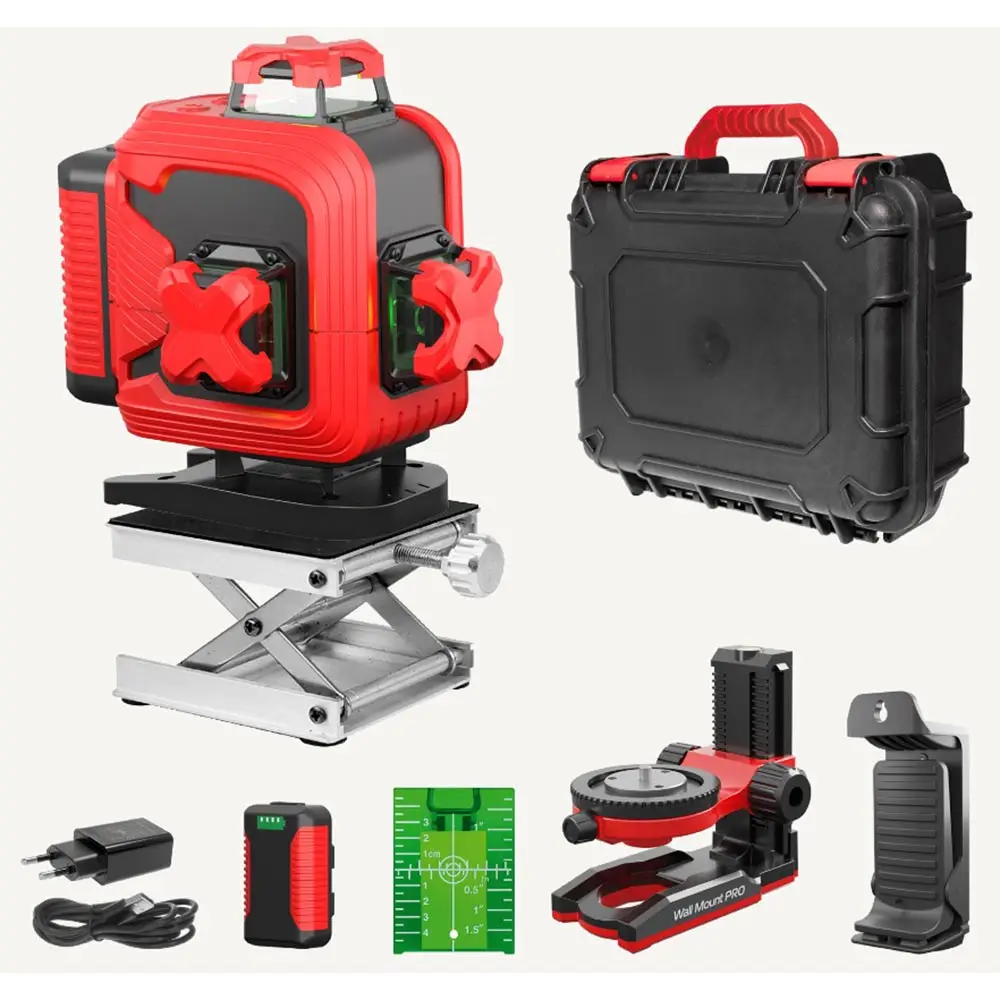 CONDTROL Fielsen 4D 4 x 360 Multiline Green Laser Level w/ Wall Mount C1002002