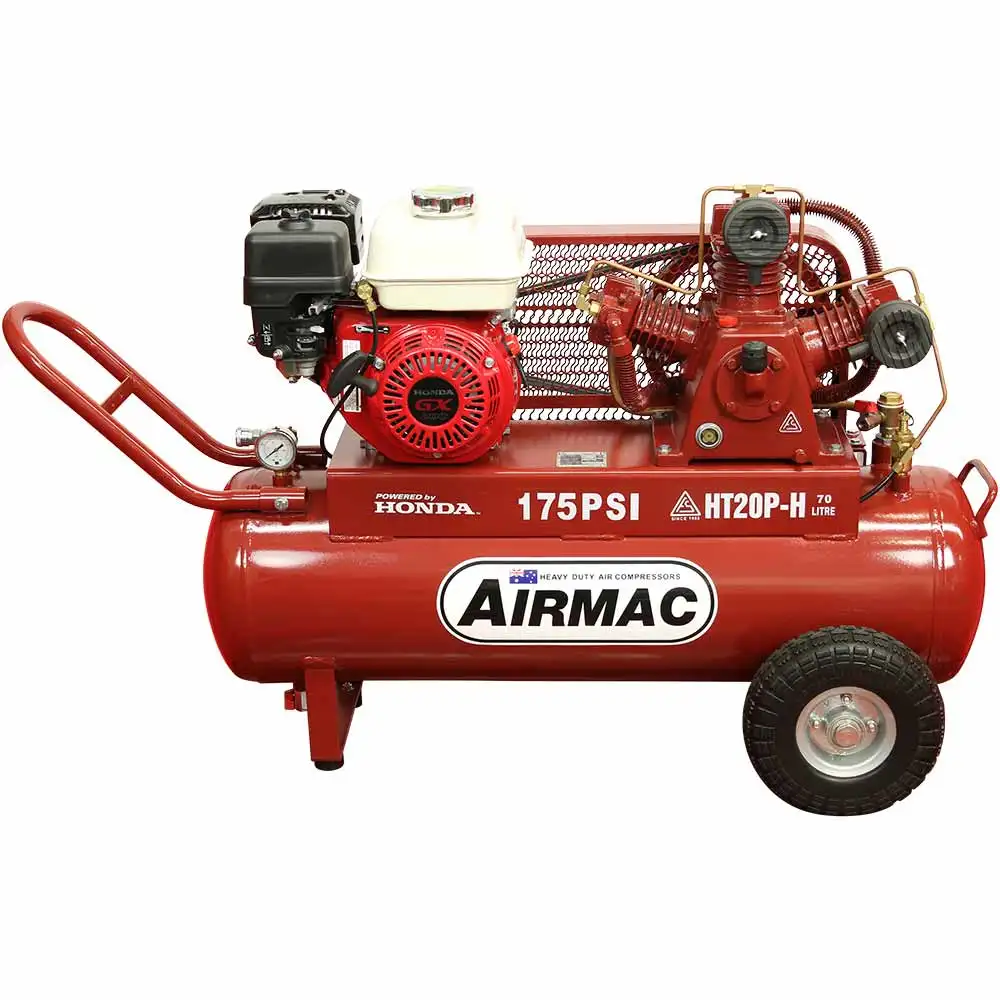 AIRMAC 6.5hp 70l 265 L/Min Honda Petrol Air Compressor AM HT20P-H