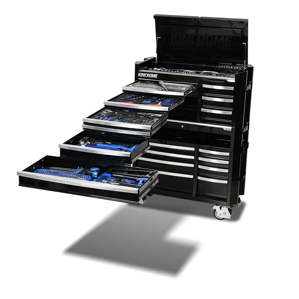 KINCROME 42" 17 Drawer Contour Workshop Tool Kit Black - 480 Piece K1957B
