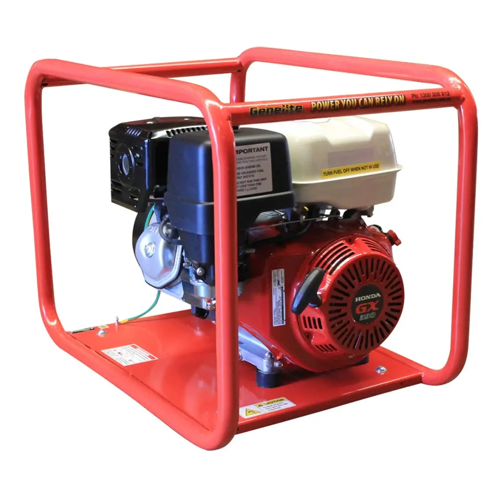GENELITE 8.0kVA HONDA Petrol Generator Recoil Single Phase GH7000