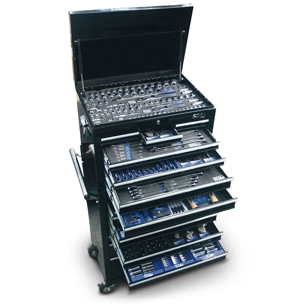 SP TOOLS 353 Piece Metric SAE Custom Series Tool Kit & Roller Cabinet SP50110