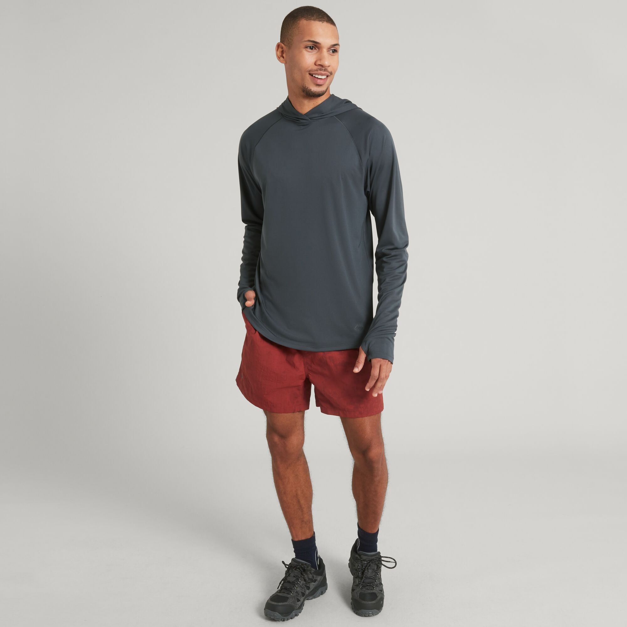 SUN-Stopper Men's Hooded Long Sleeve Top