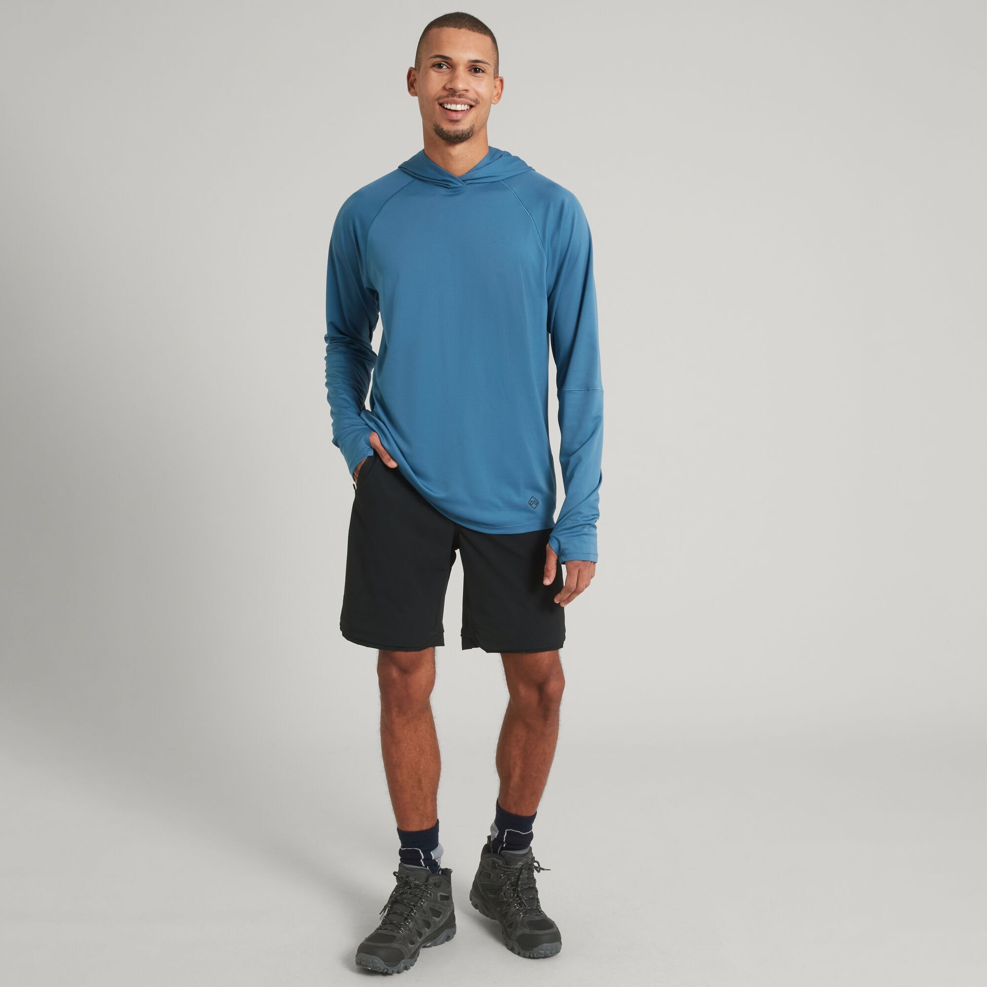 SUN-Stopper Men's Hooded Long Sleeve Top