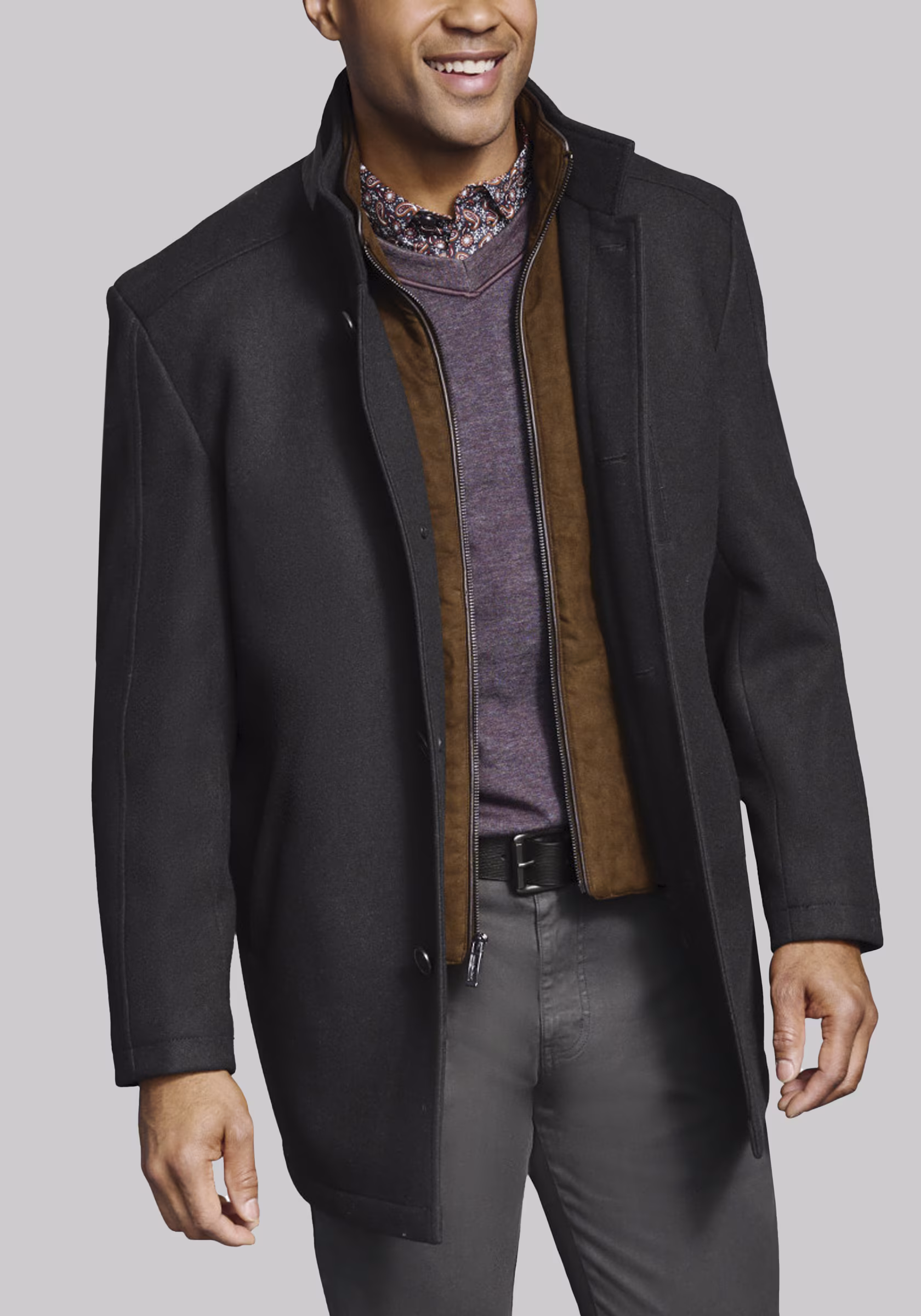 Johnston & Murphy Tailored Fit Upton Car Coat