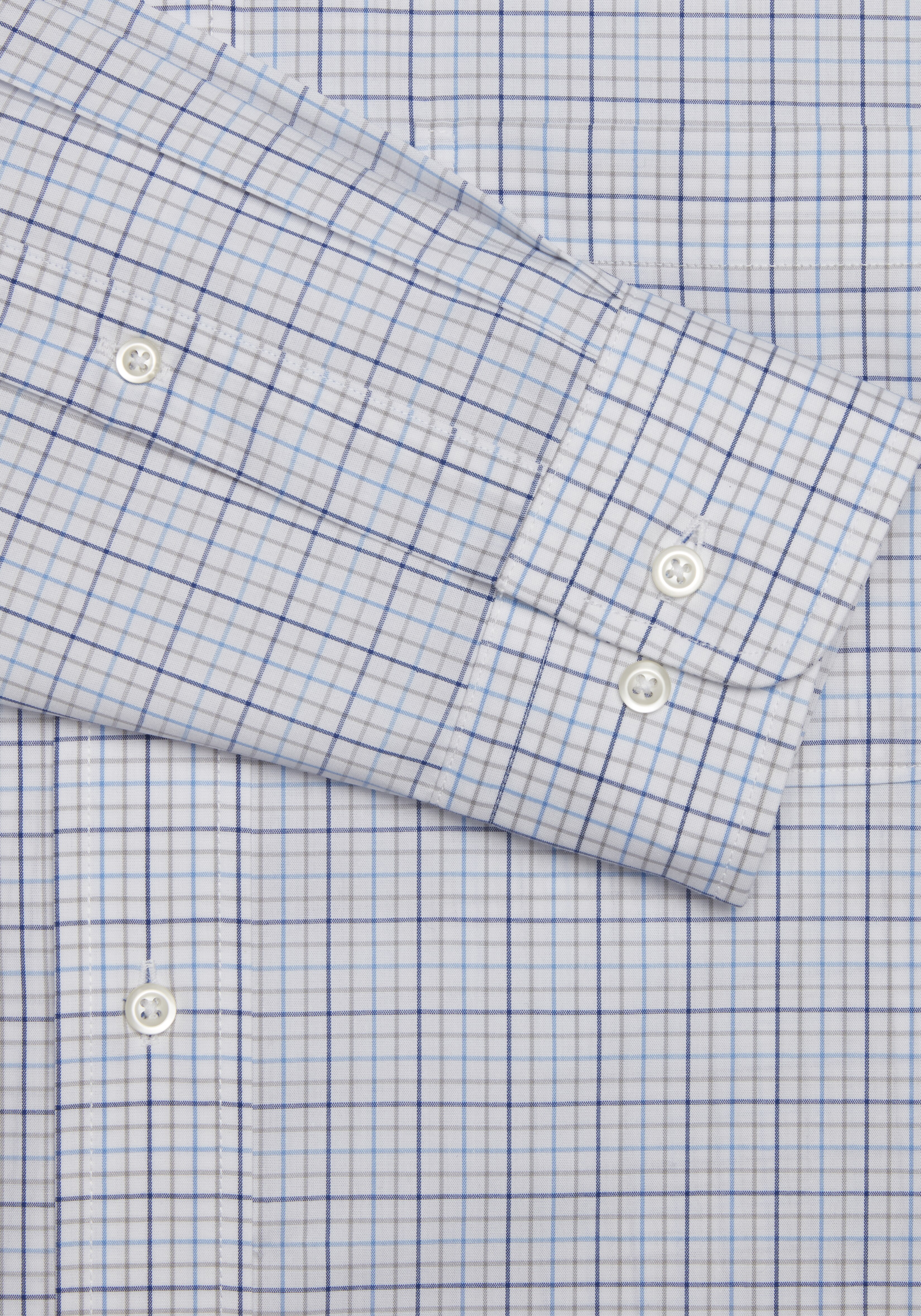 Jos. A. Bank Tailored Fit Button-Down Collar Double Grid Dress Shirt