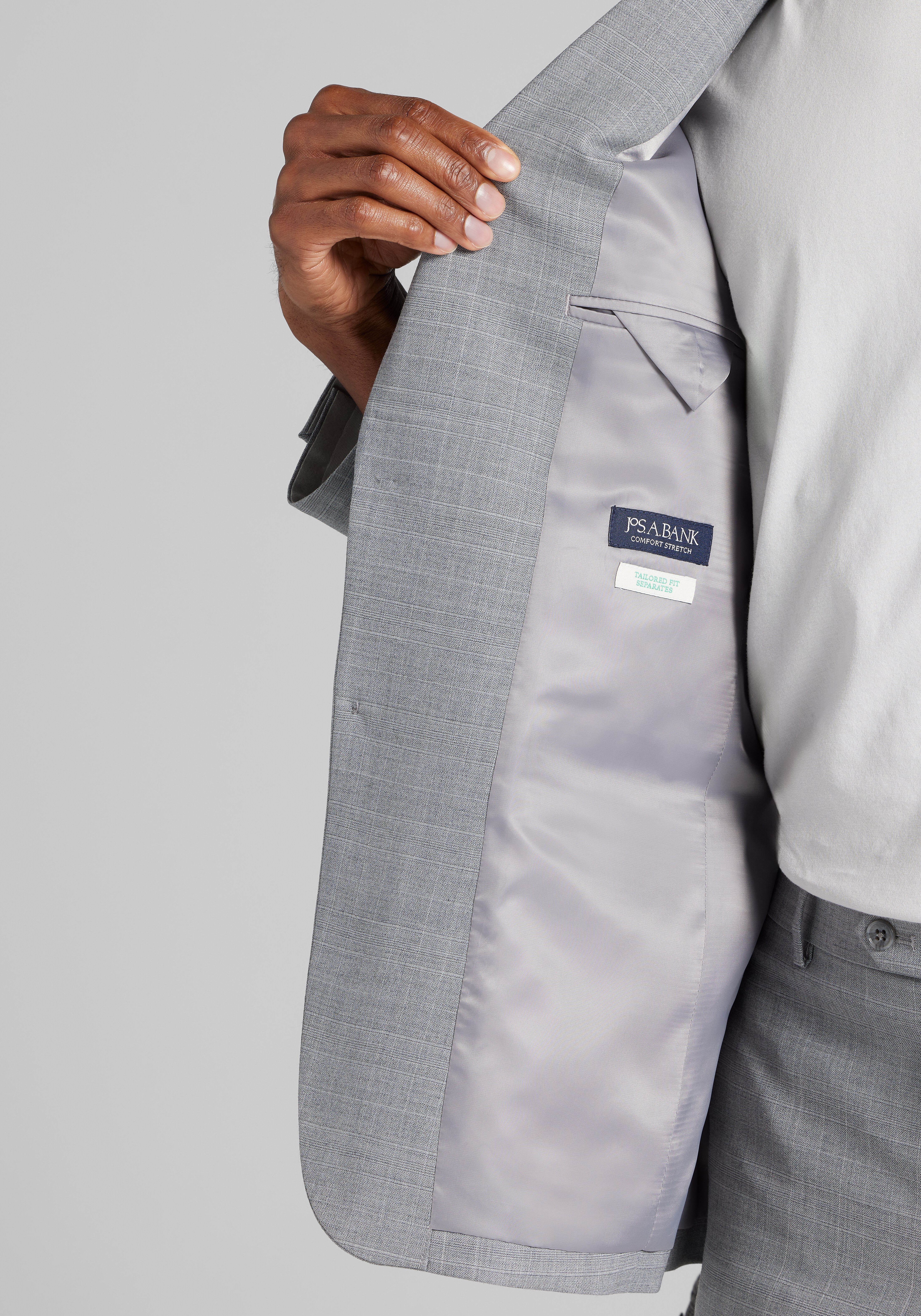 Jos. A. Bank Tailored Fit Wool Blend Suit Separates Medium Plaid Jacket