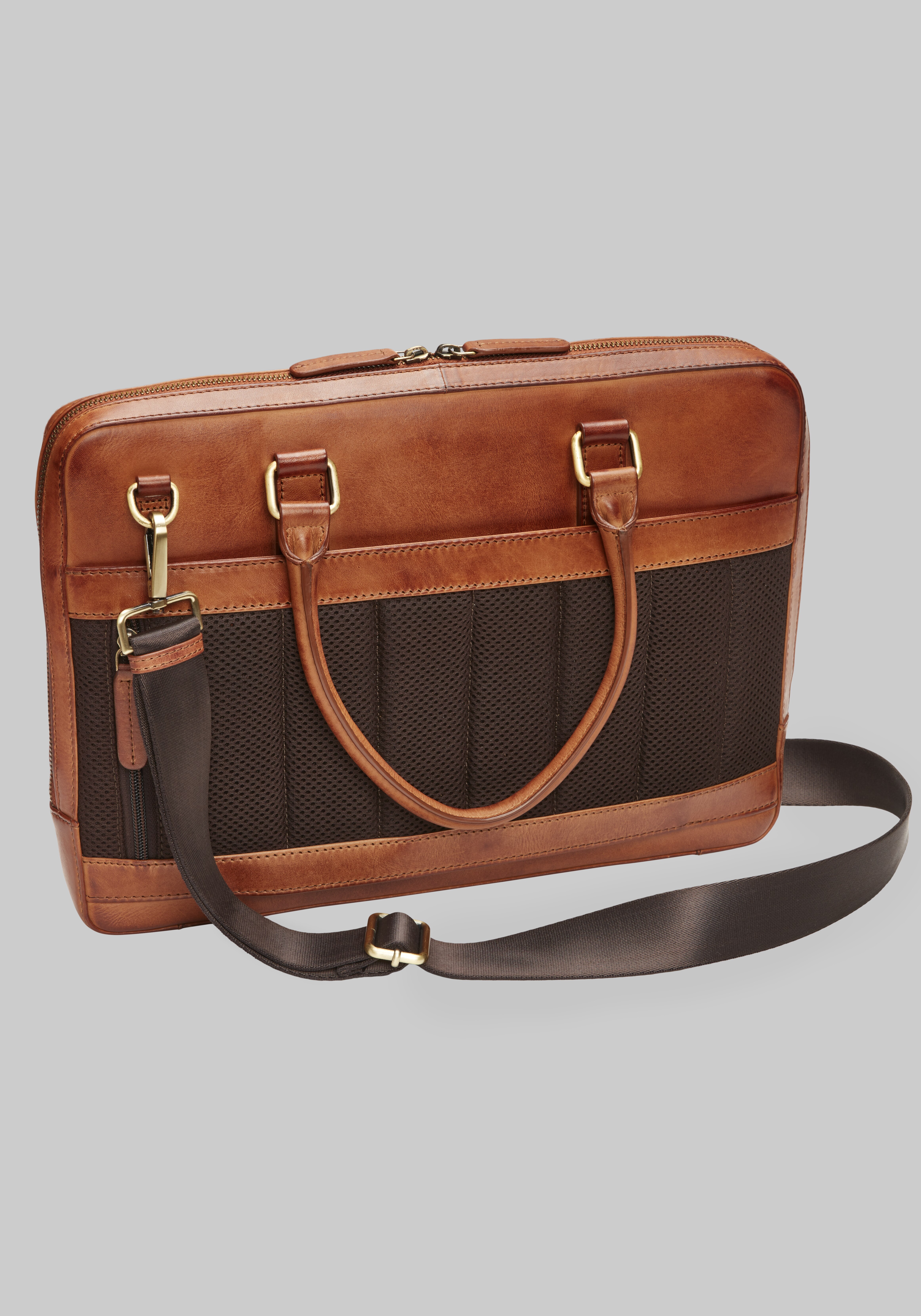 Jos. A. Bank Slim Leather Briefcase