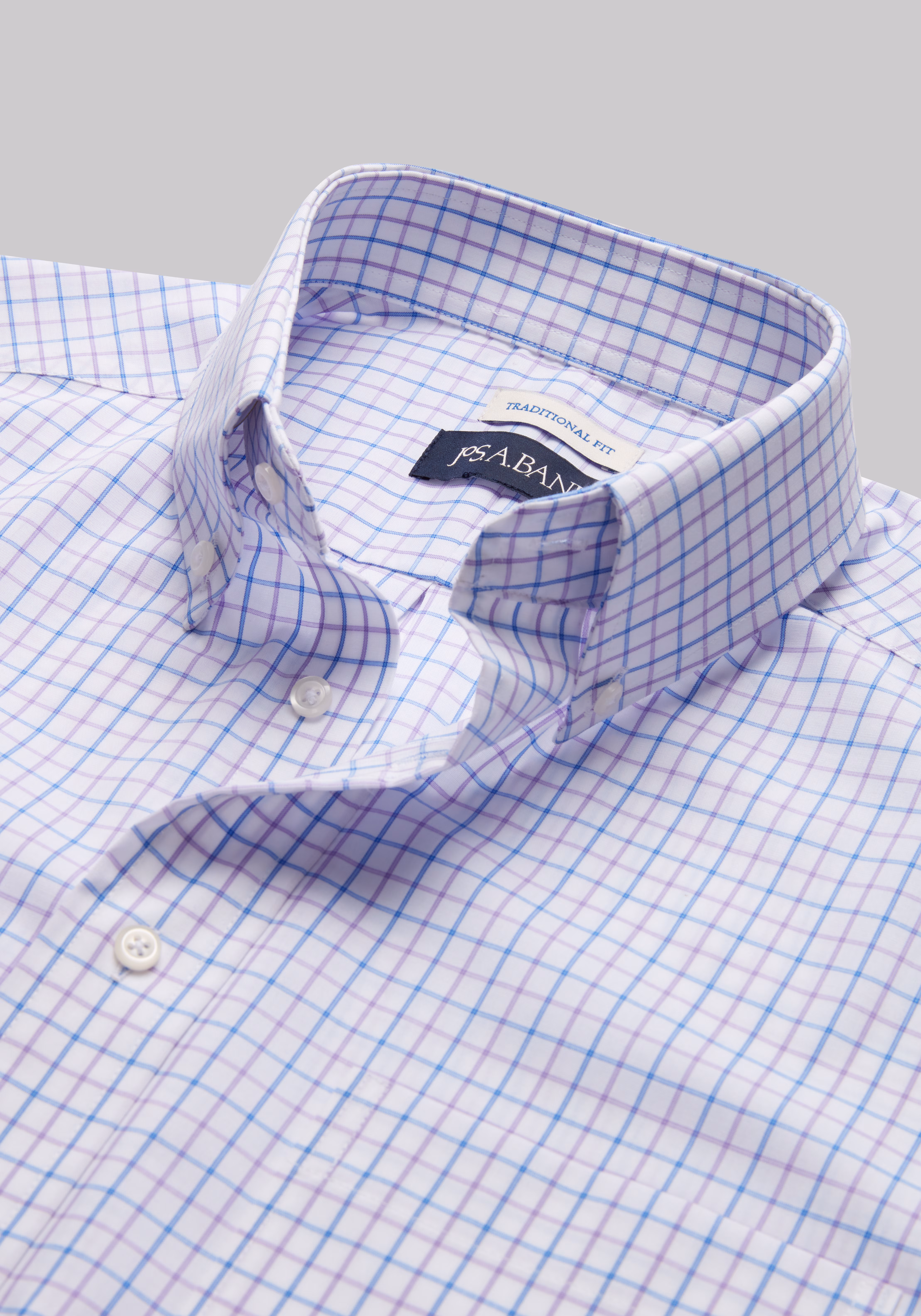 Jos. A. Bank Traditional Fit Button-Down Collar Tattersall Dress Shirt