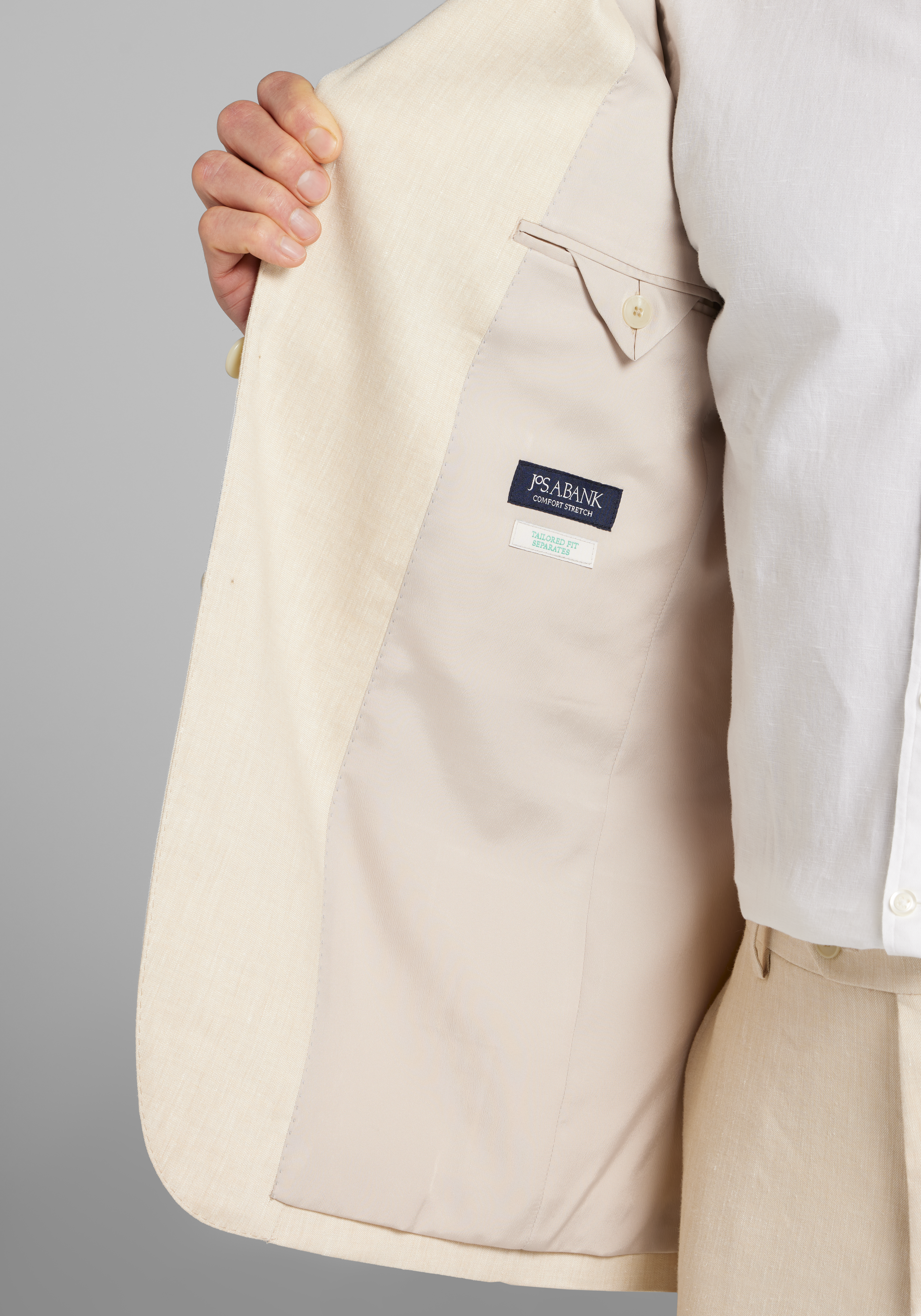 Jos. A. Bank Tailored Fit Linen Blend Suit