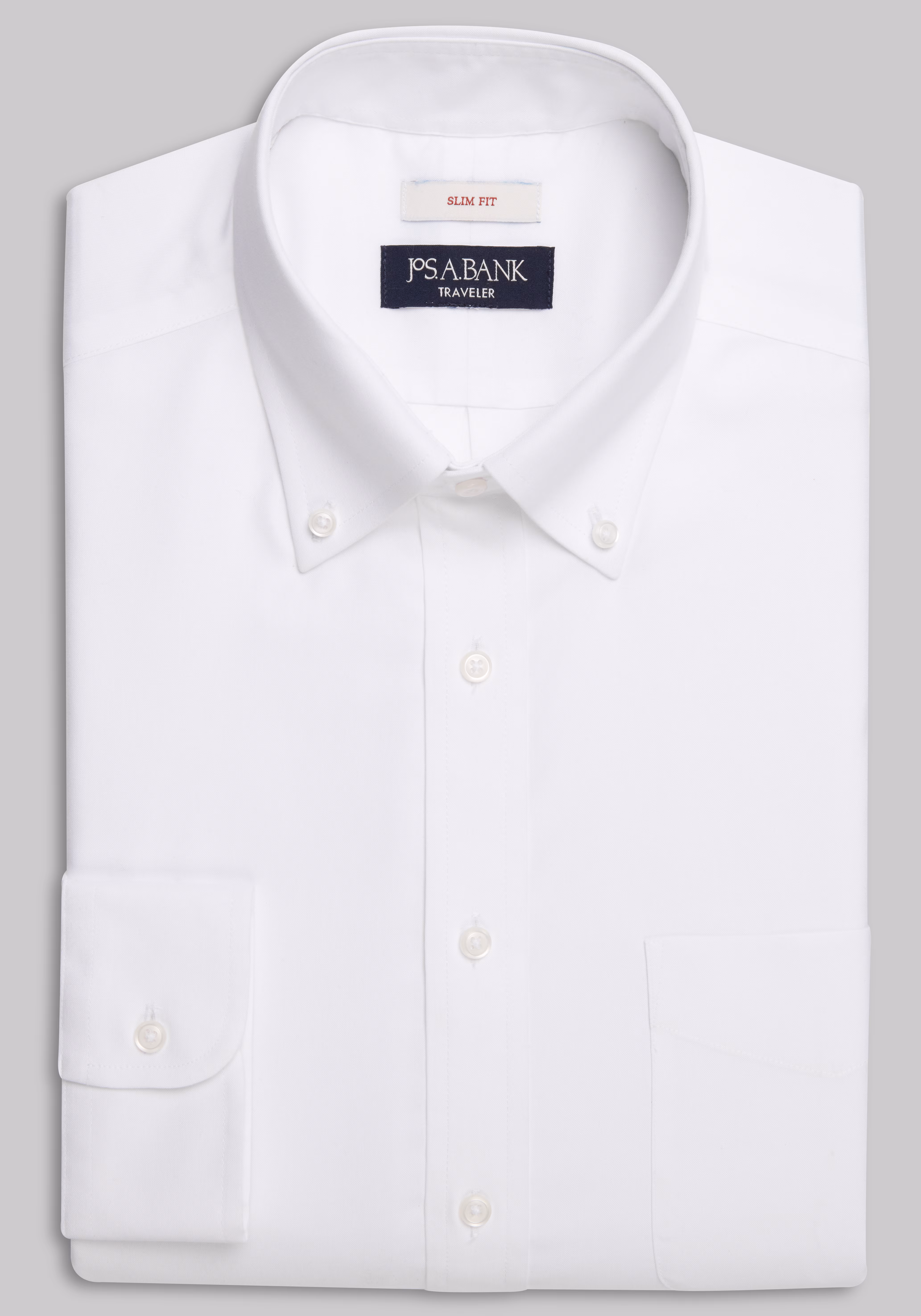 Traveler Collection Slim Fit Button-Down Collar Solid Dress Shirt - Big & Tall