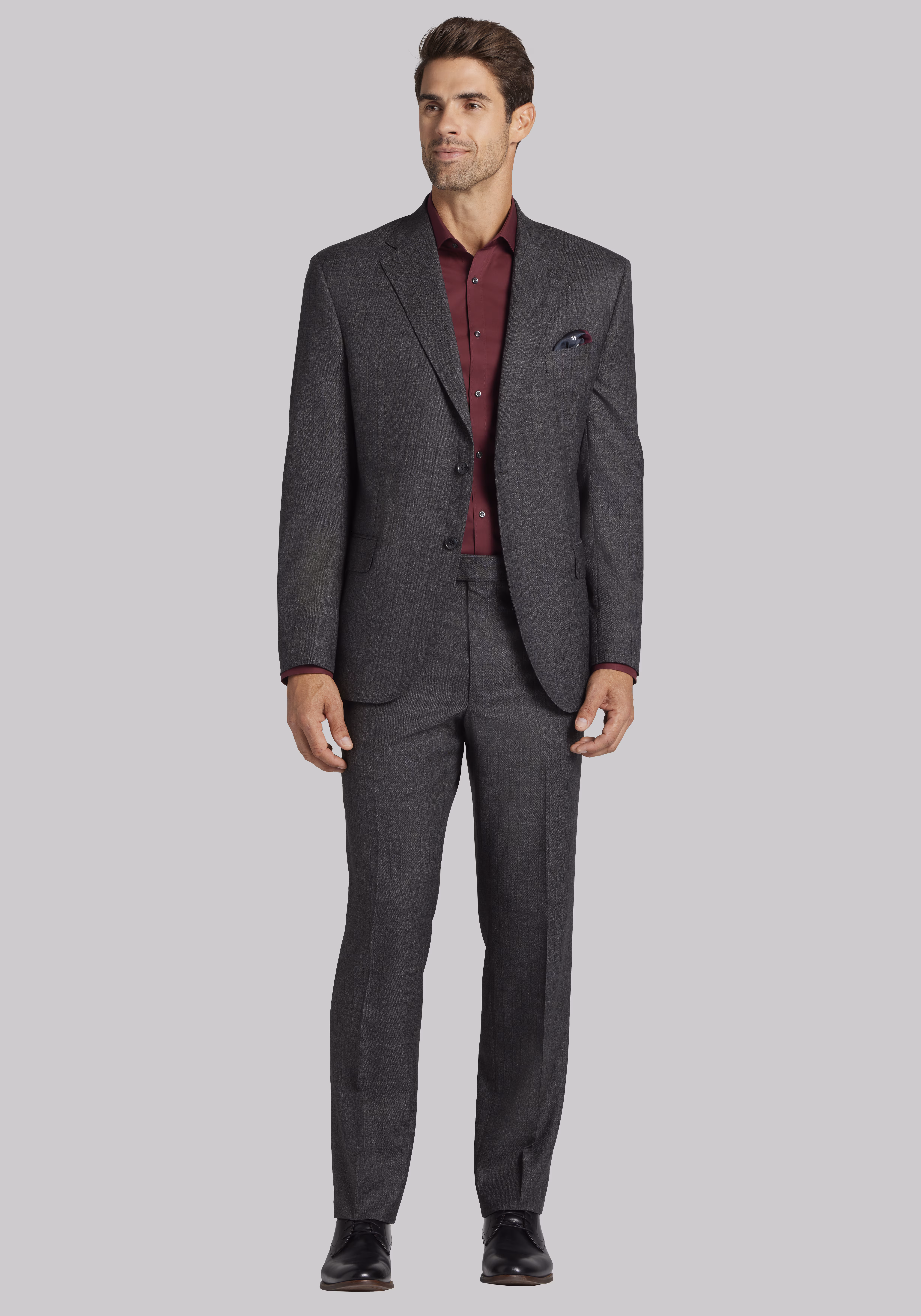 Reserve Collection Tailored Fit Stripe Suit - Big & Tall