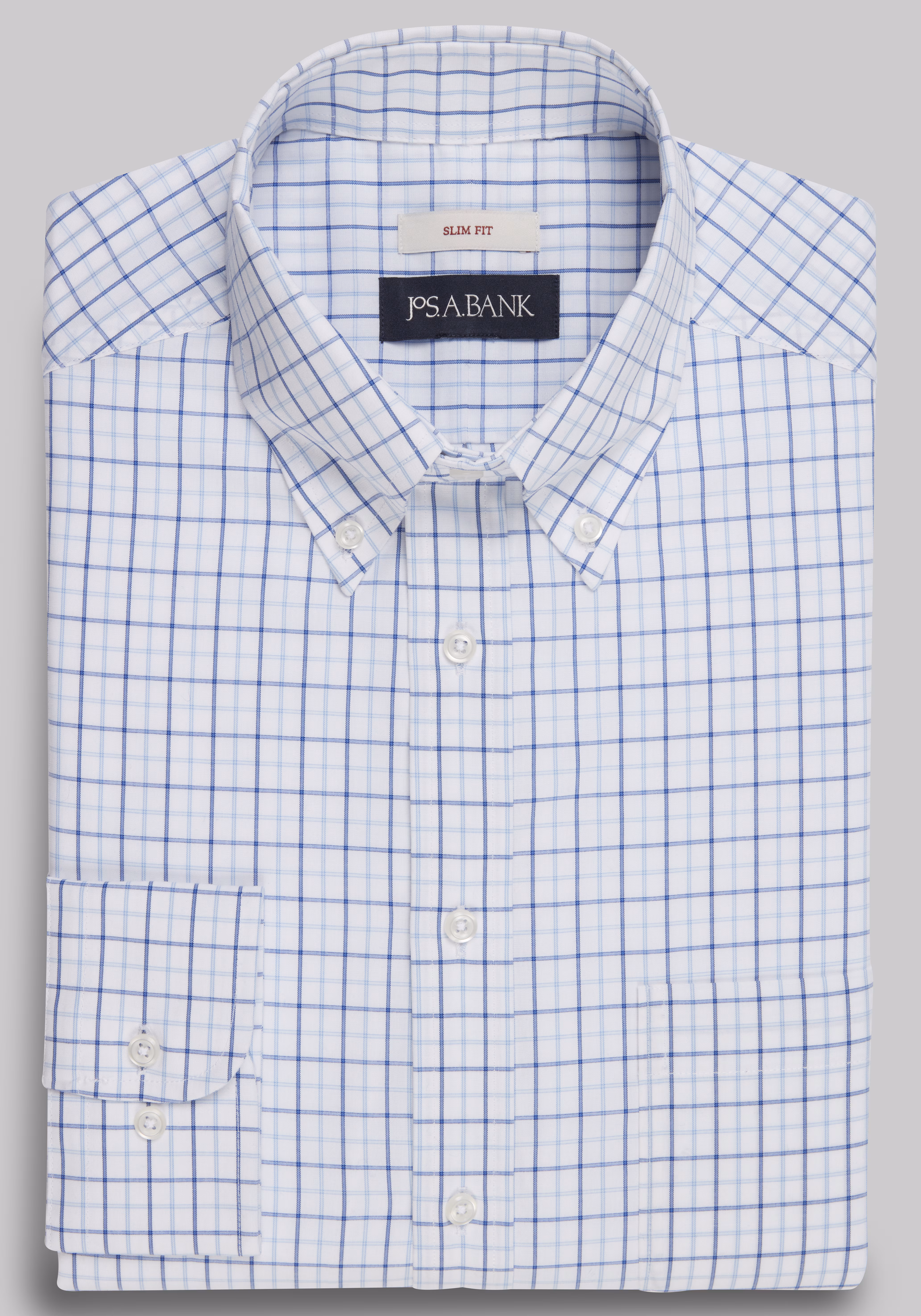 Jos. A. Bank Slim Fit Button-Down Collar Tattersall Dress Shirt - Big & Tall