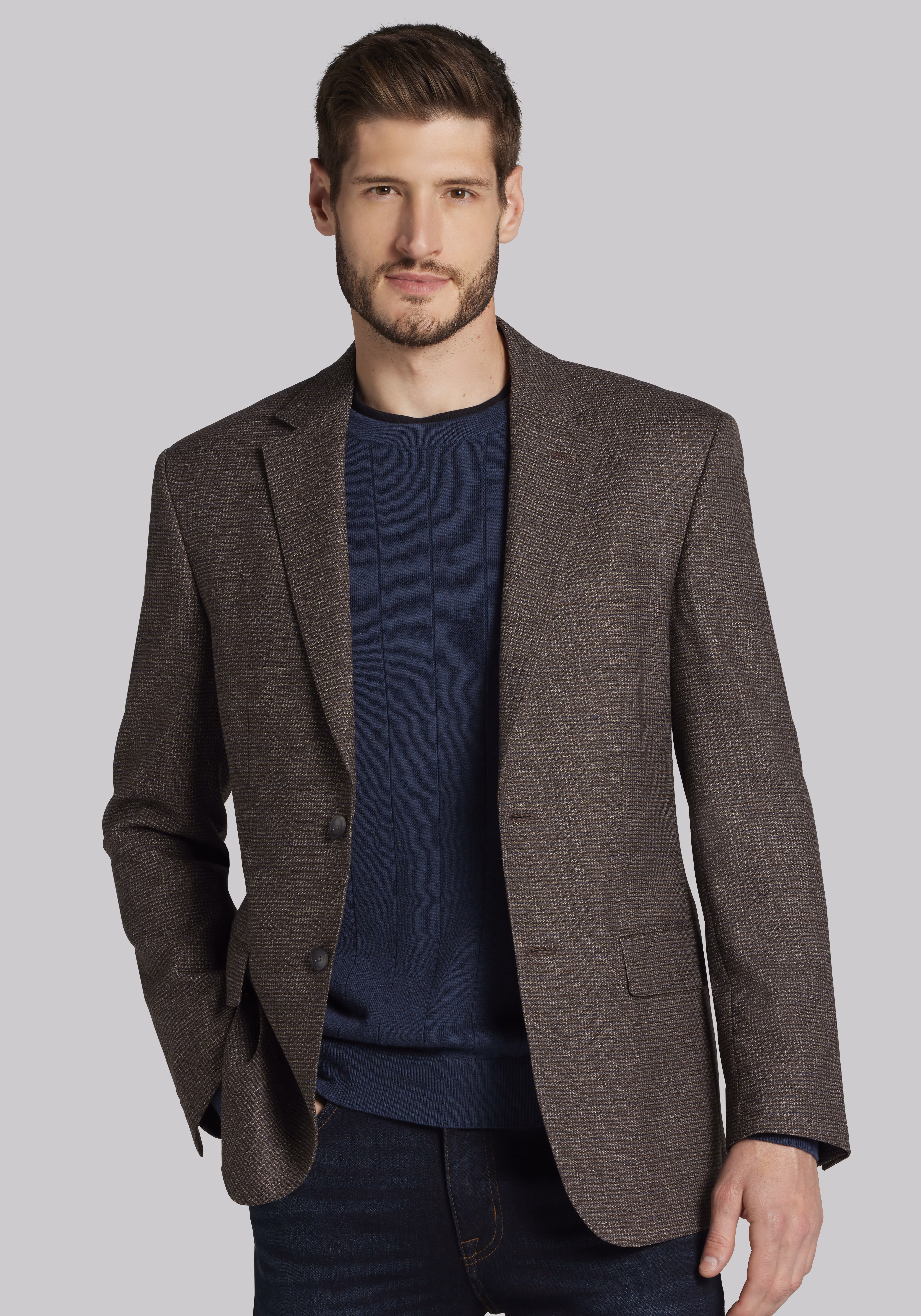 Traveler Collection Tailored Fit Check Sportcoat - Big & Tall