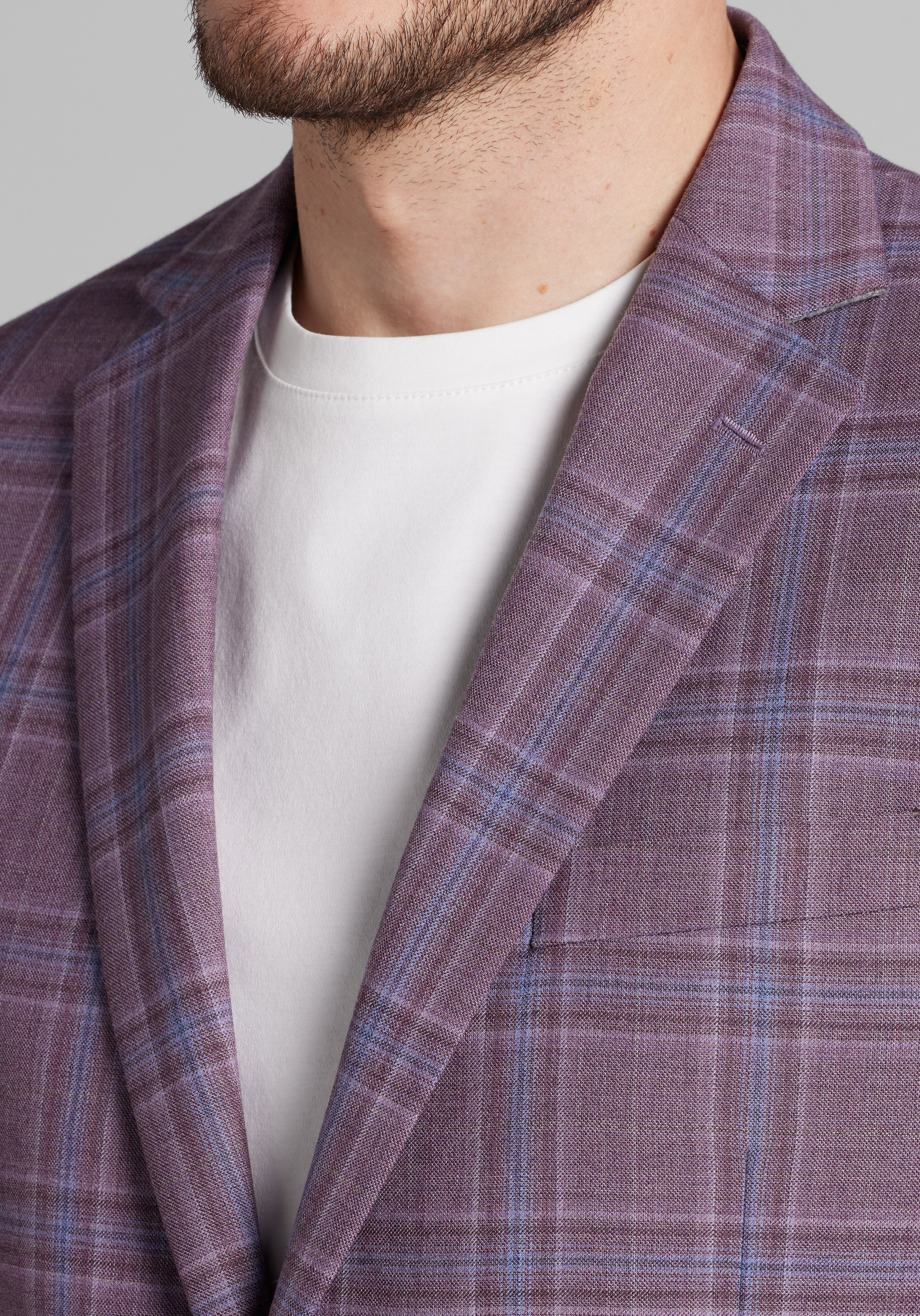 Jos. A. Bank Tailored Fit Plaid Sportcoat
