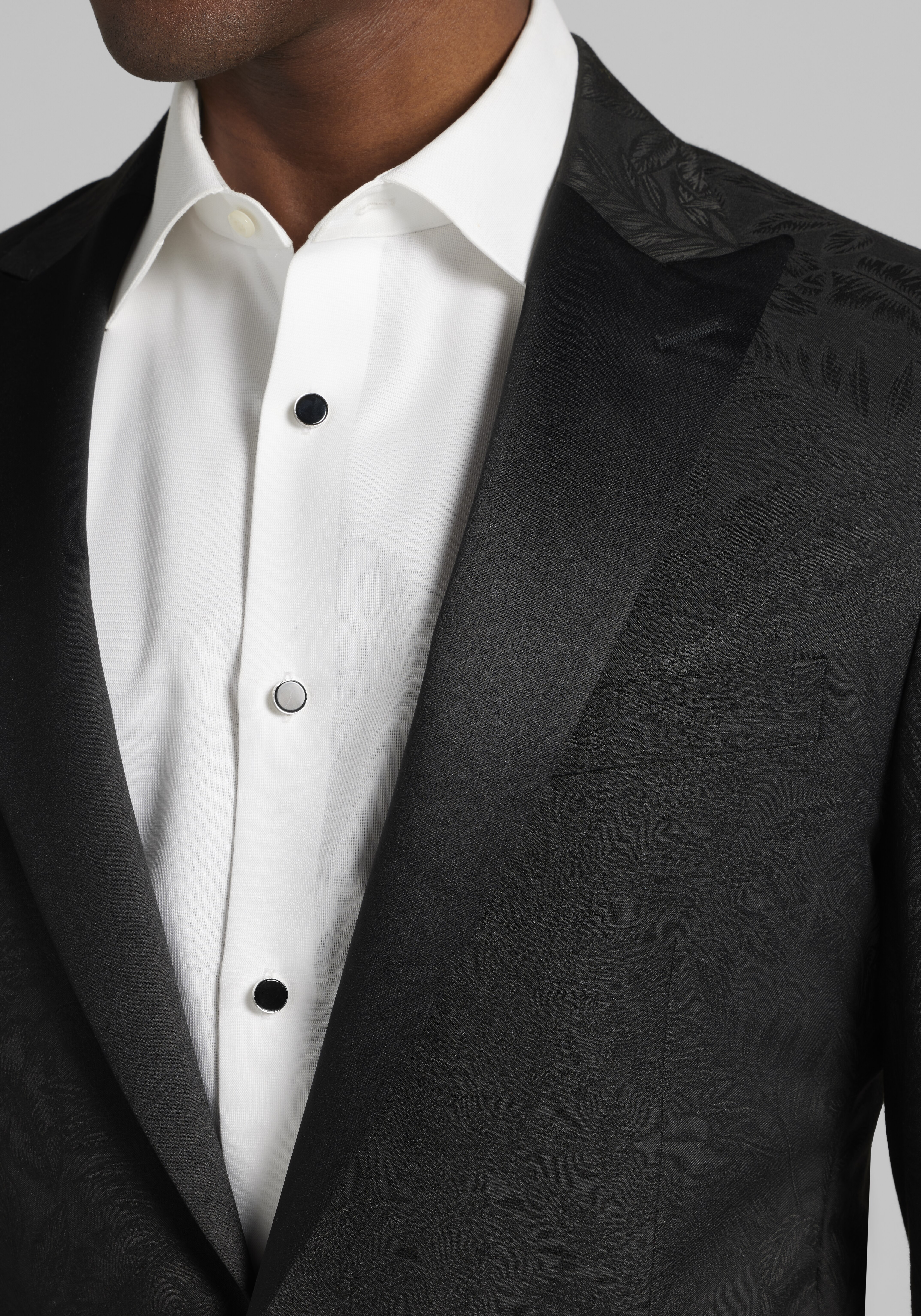 Jos. A Bank Slim Fit Black Palm Tuxedo Suit Separates Jacket