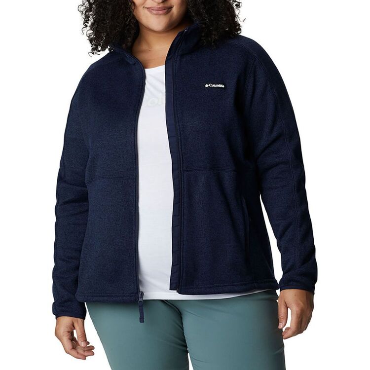 Columbia Women's Sweater Weather Full Zip Fleece 466 - Nocturnal Heather 2X
