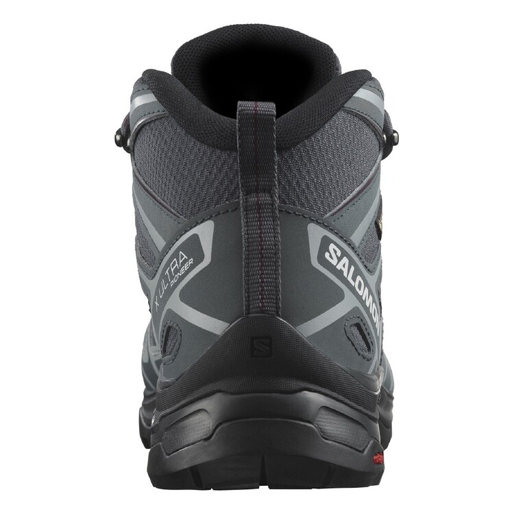 Salomon Women's X Ultra Pioneer Gore-Tex Mid Hiking Boots Ebony, Stormy Weather & Wine