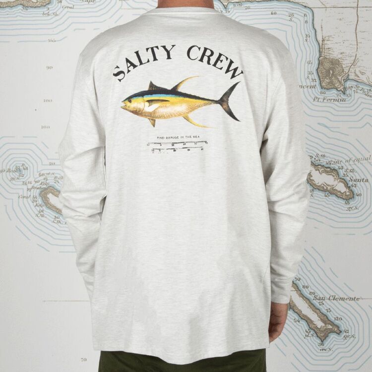 Salty Crew Ahi Mount Tech Long Sleeve Tee White