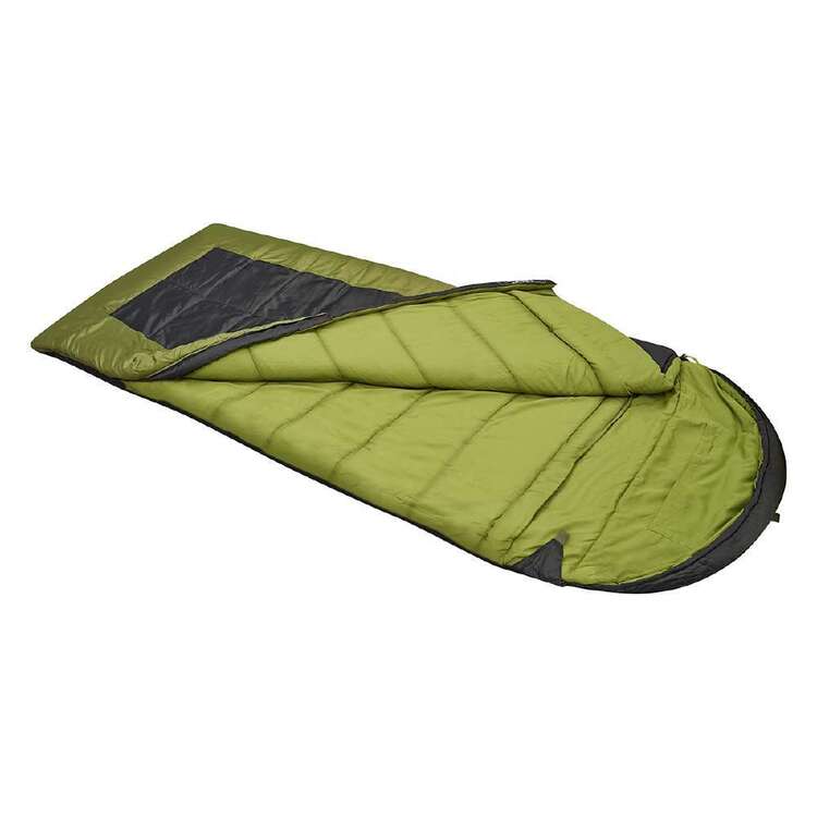 Oztent Bowen XL 1° Sleeping Bag Black/Green Black & Green