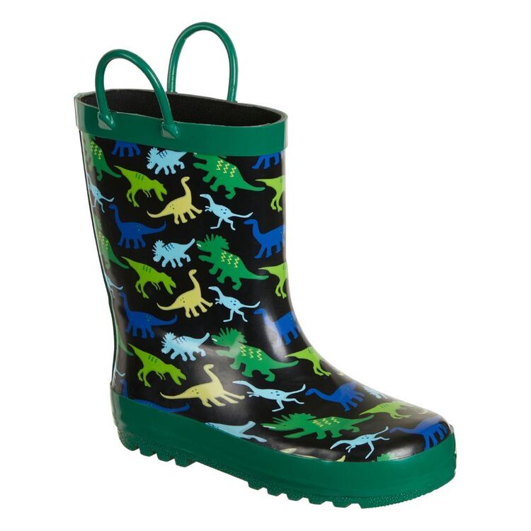 Cape Boy's Puddle Dinosaur Print Gumboot Multicoloured