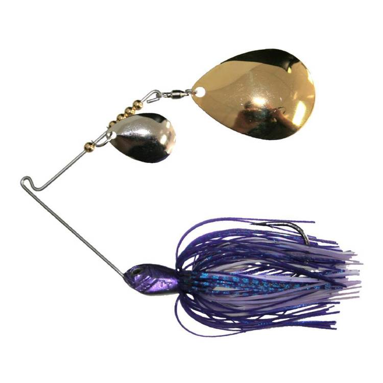 Tackle Tactics Tornado Double Colorado Spinner Bait Lure Purple Mauve Scale 1 / 2 oz