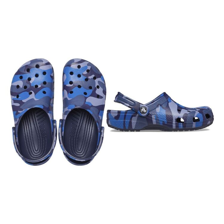 Crocs Unisex Classic Camo Clogs Navy Camo