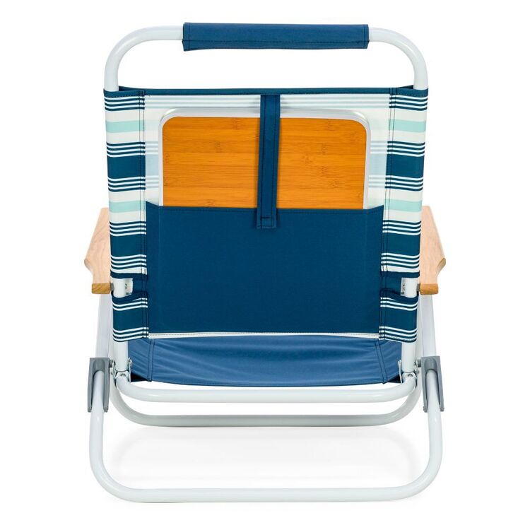 Life! Beach Chair With Table Deluxe Blue