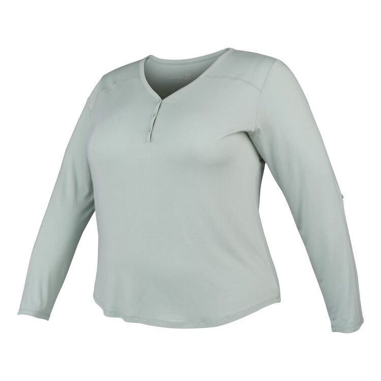 Gondwana Women's Warrie Henley Top Plus Size Sage