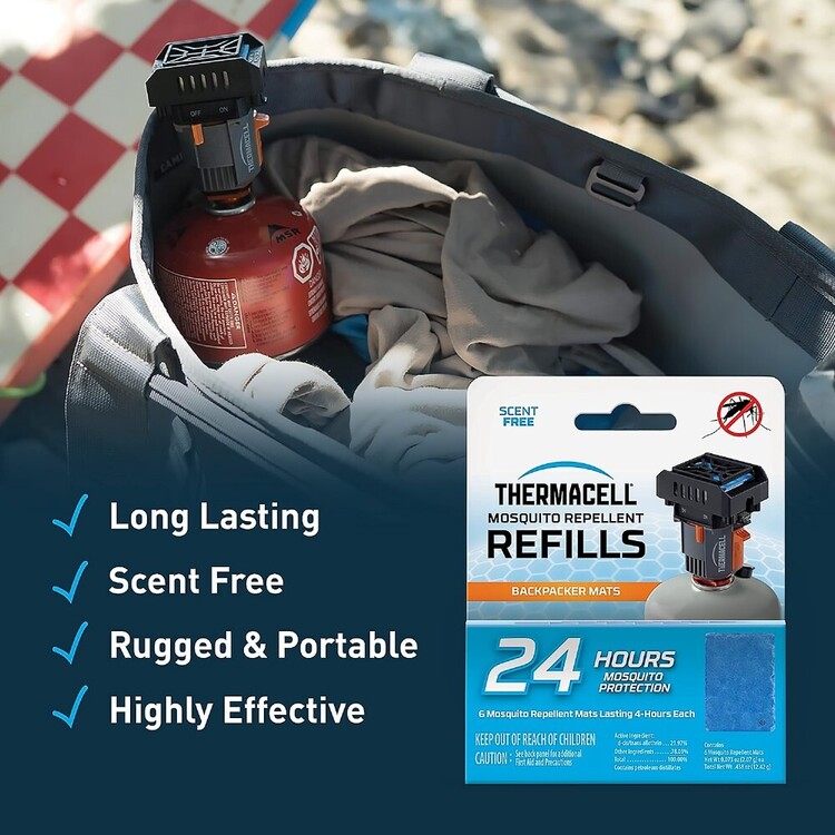 Thermacell Backpacker Mat Only 24hr Refills Grey