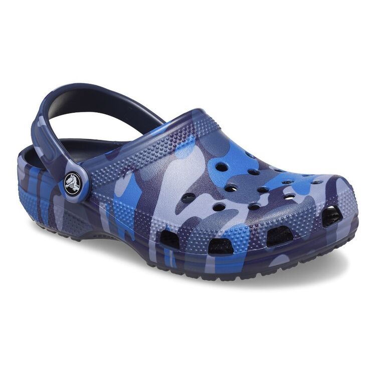 Crocs Unisex Classic Camo Clogs Navy Camo