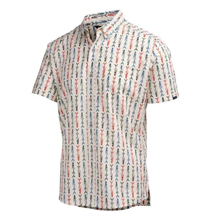Mountain Designs Men's Tonga Short Sleeve Shirt Egret