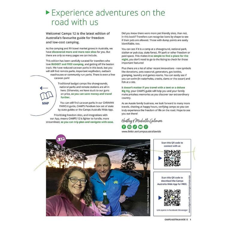 Camps 12 Australia Wide Free & Budget Camping Sites Guide Standard Edition Multicoloured A4