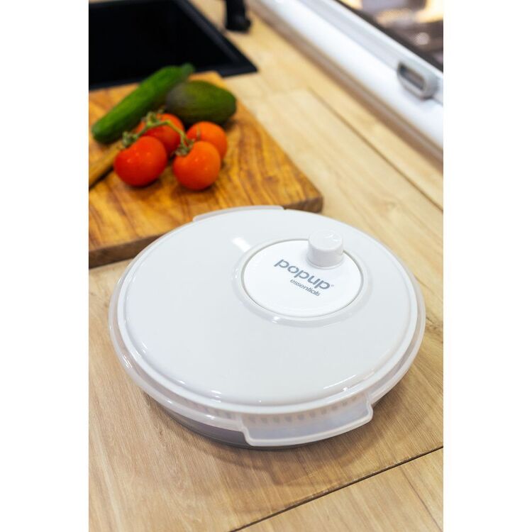 Pop Up Essentials Adjustable Colander Beige & Grey