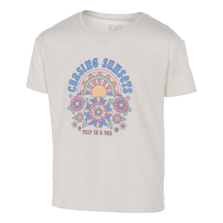 Trip In A Van Kids Sunset Tee White