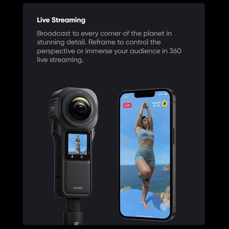 Insta360 ONE RS 1-Inch 360 Action Cam Black