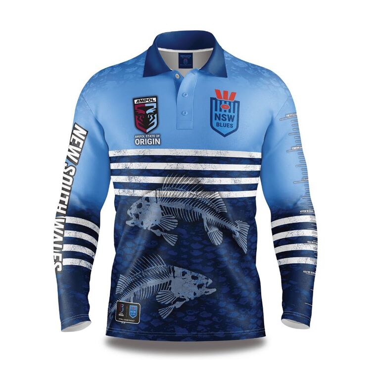 State of Origin 2023 Adult Sublimated Fishing Shirt Blues State Of Origin Blues
